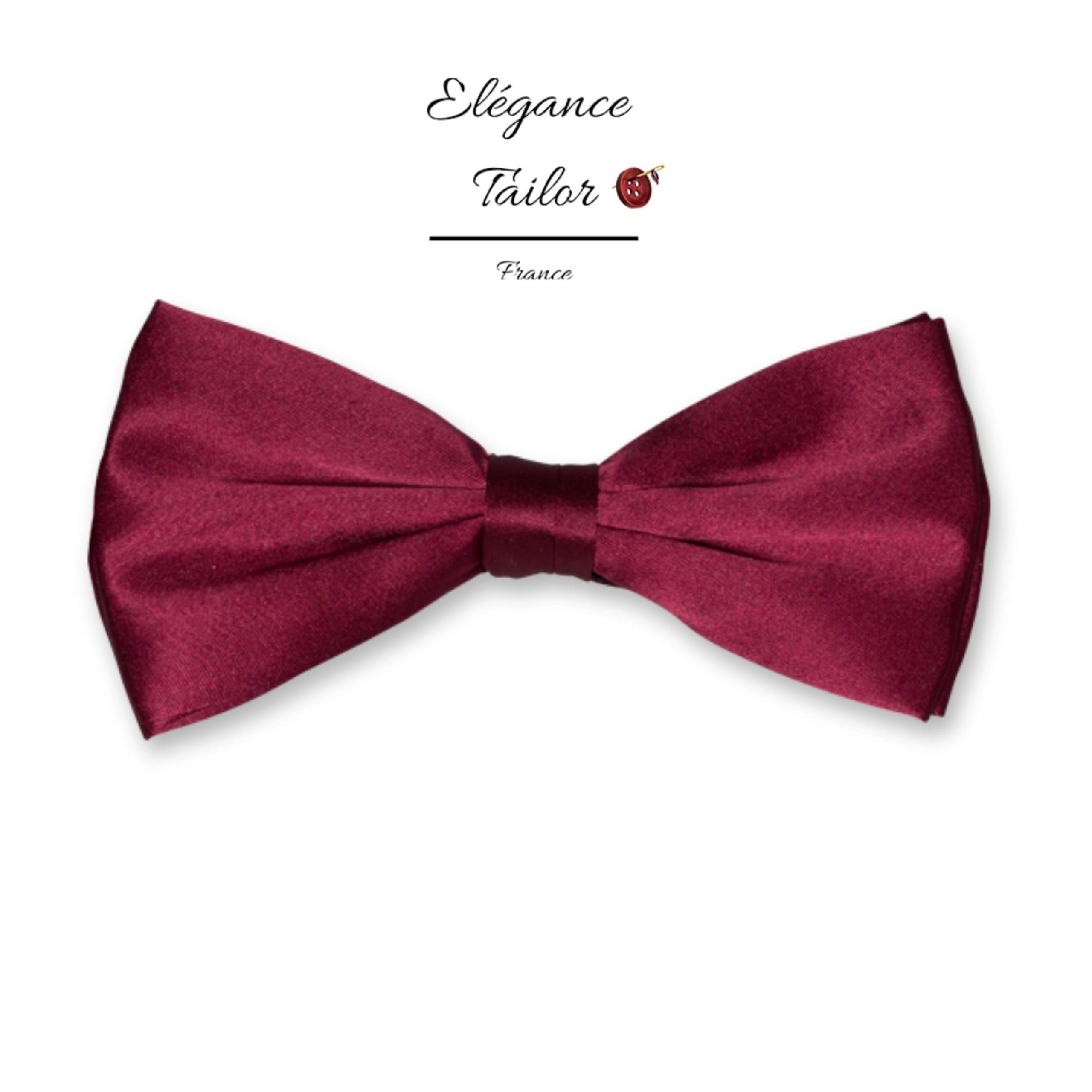 Nœud Papillon Bordeaux – Satin de Soie