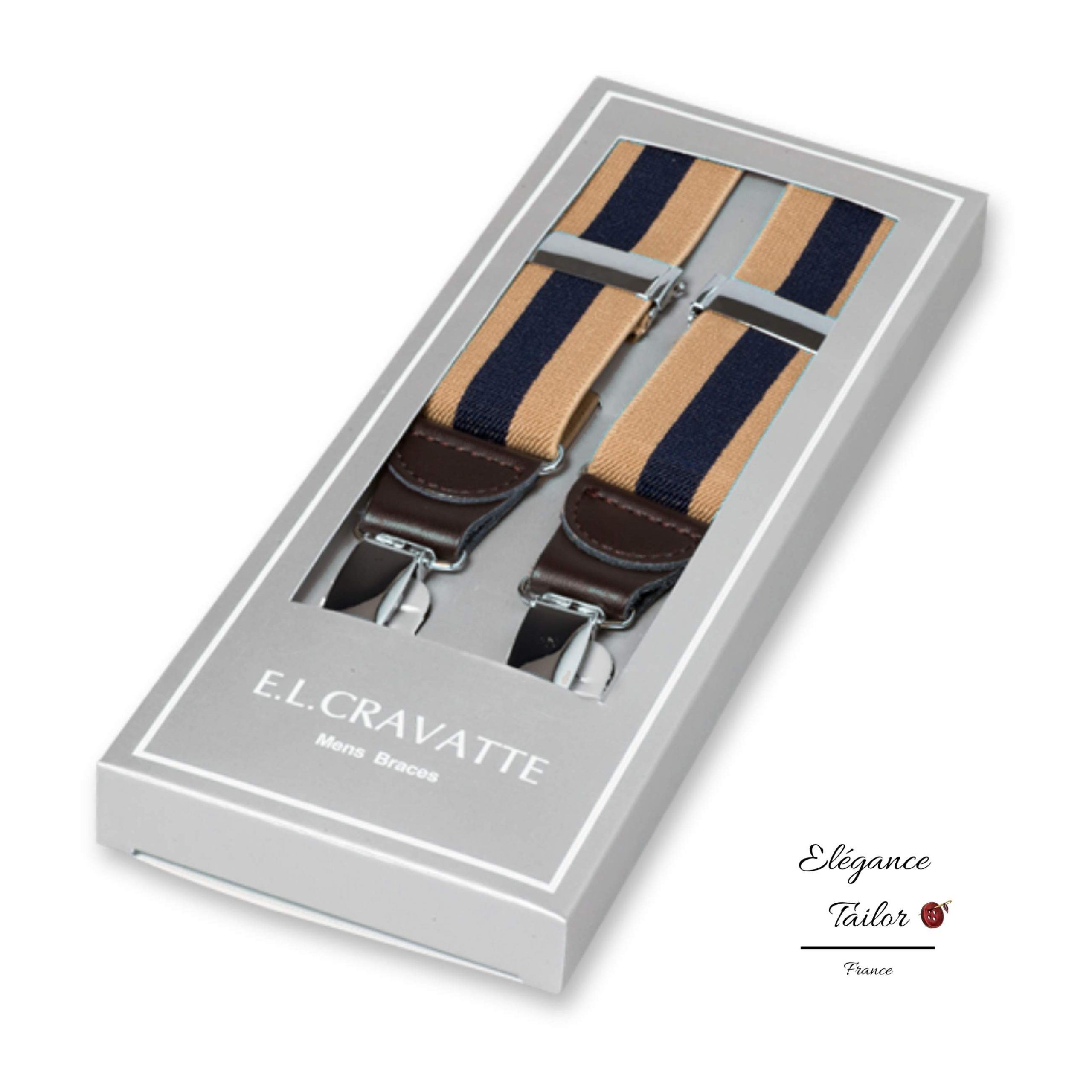 Bretelles Beige et Marine