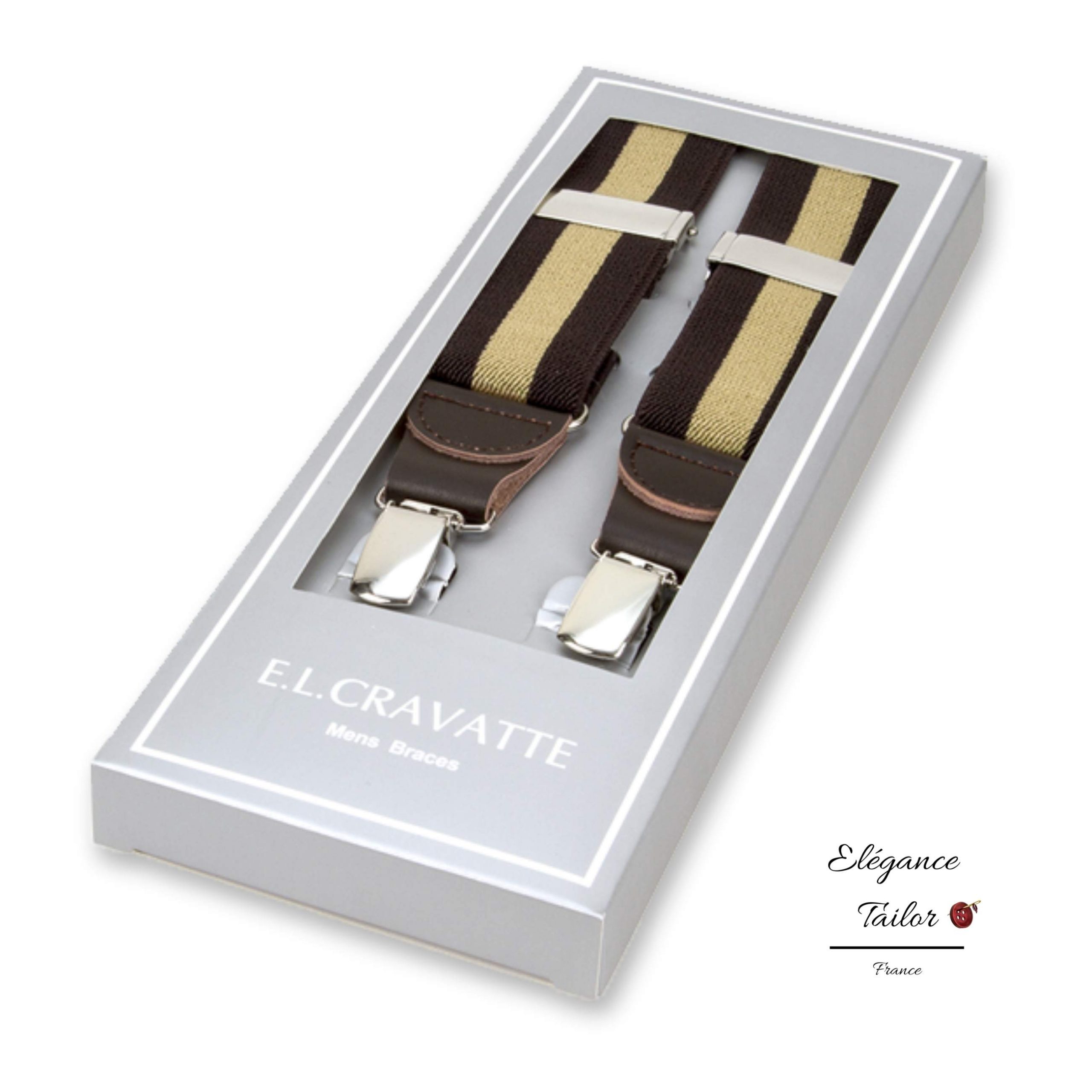 Bretelles Marron et Beige