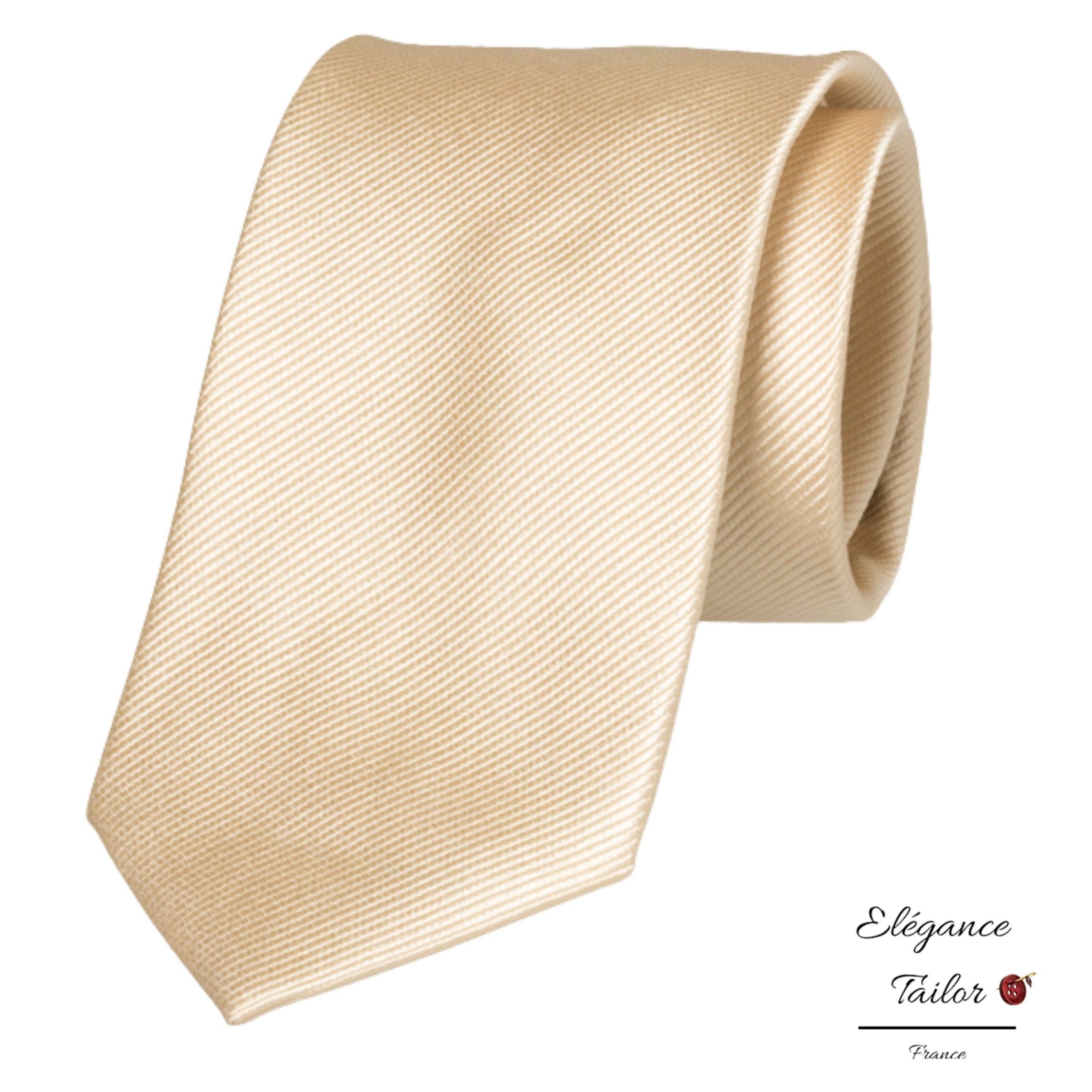 Cravate Homme Écru en soie