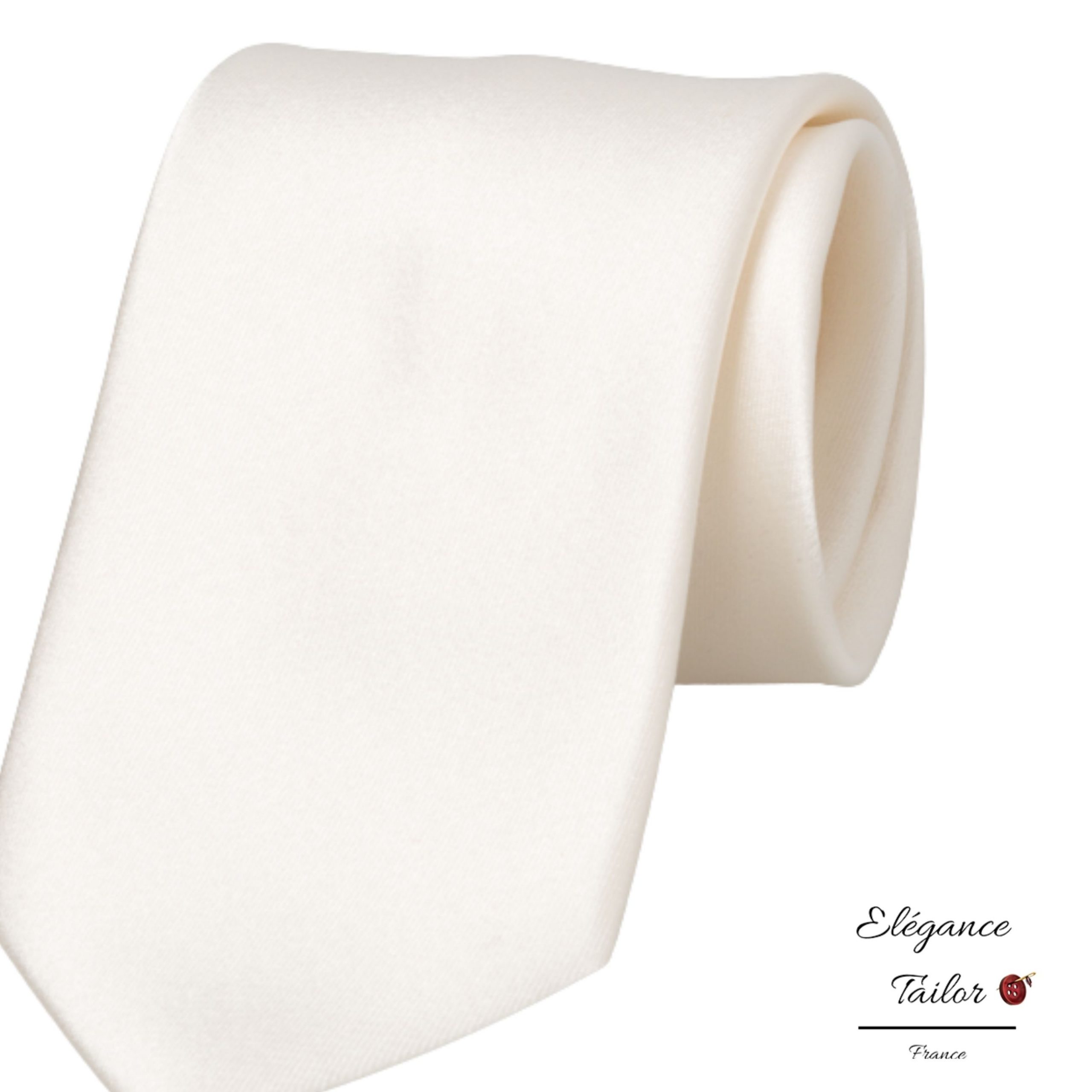 Cravate Blanche – Satin de Soie