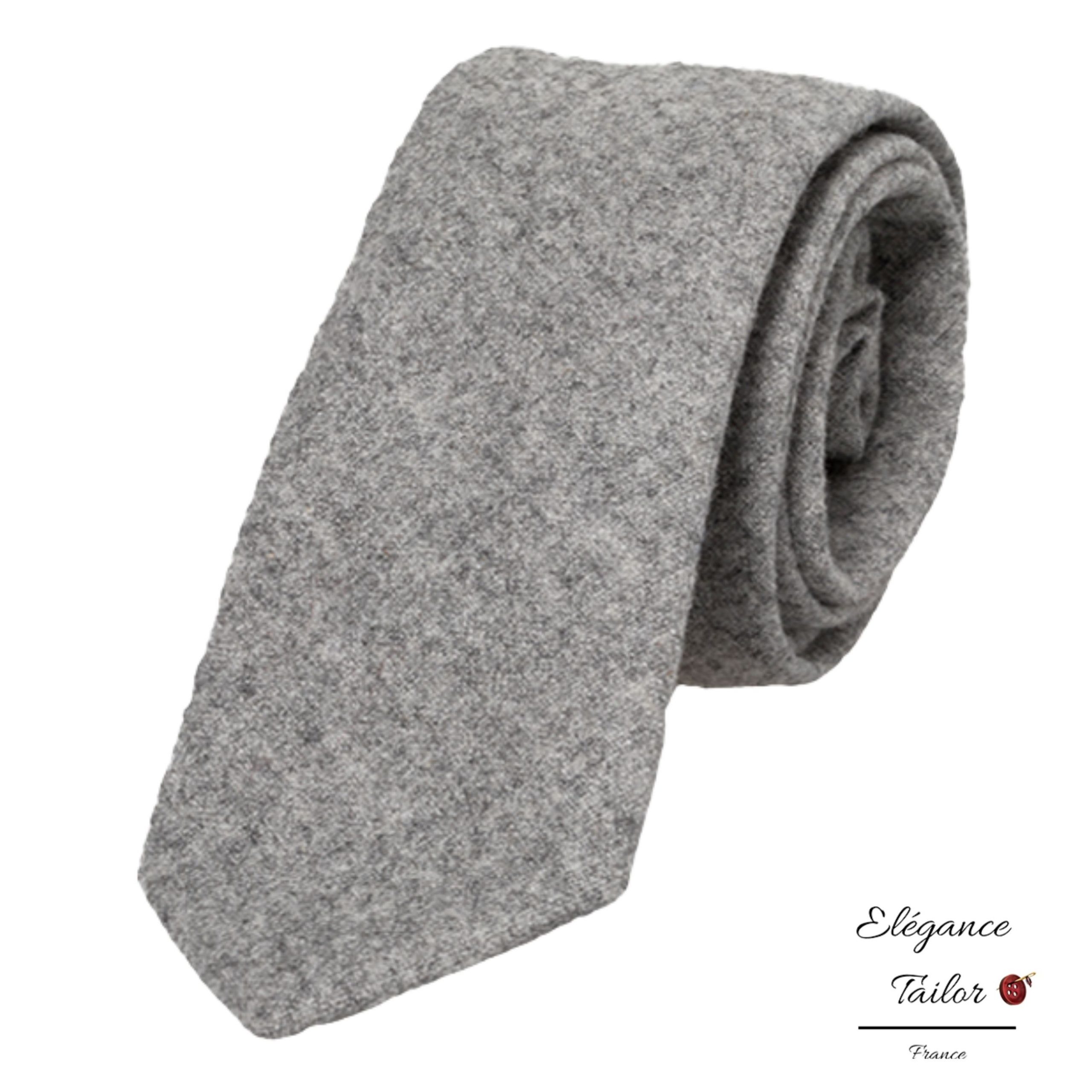 Cravate en Laine Gris Clair