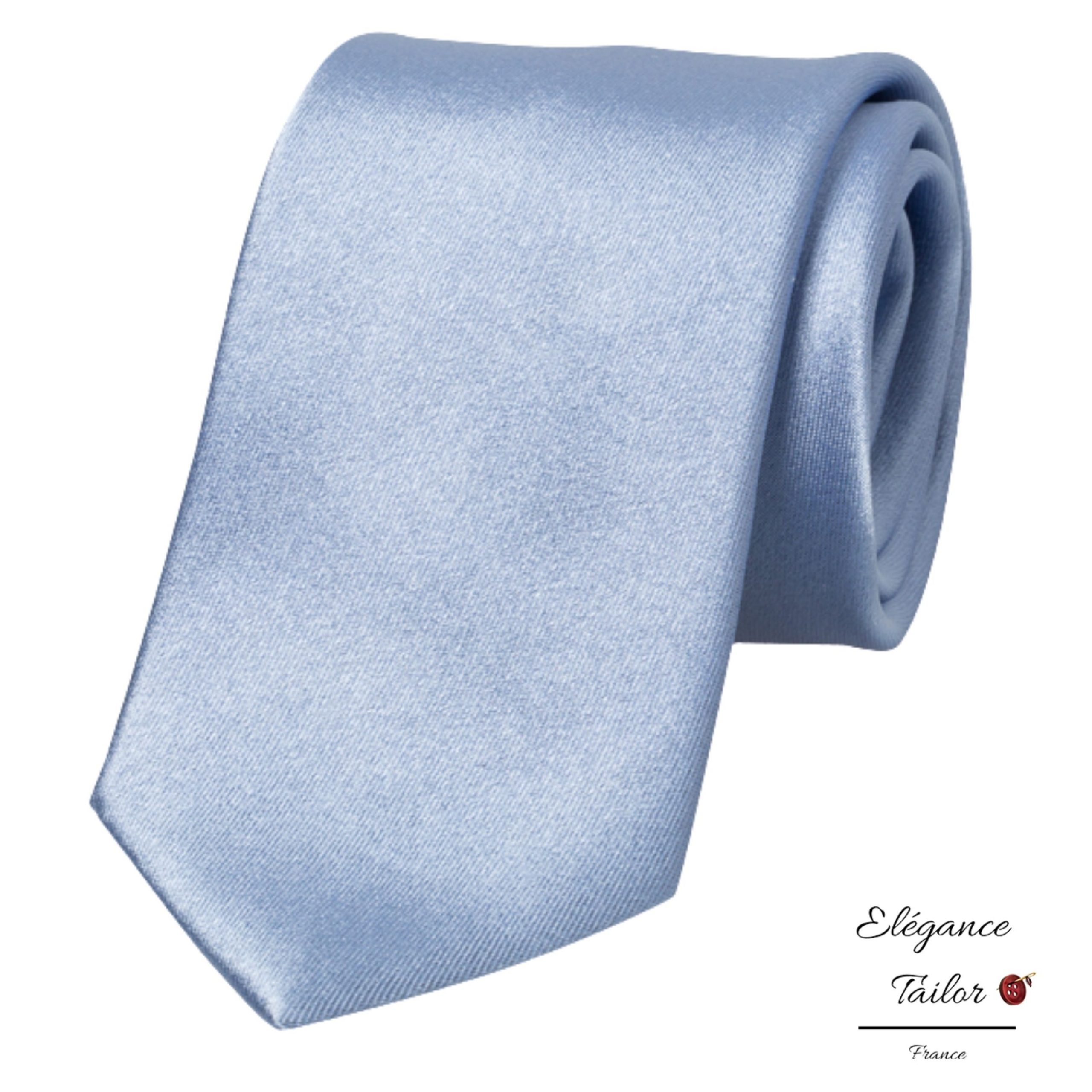 Cravate Satin de Soie couleur bleu