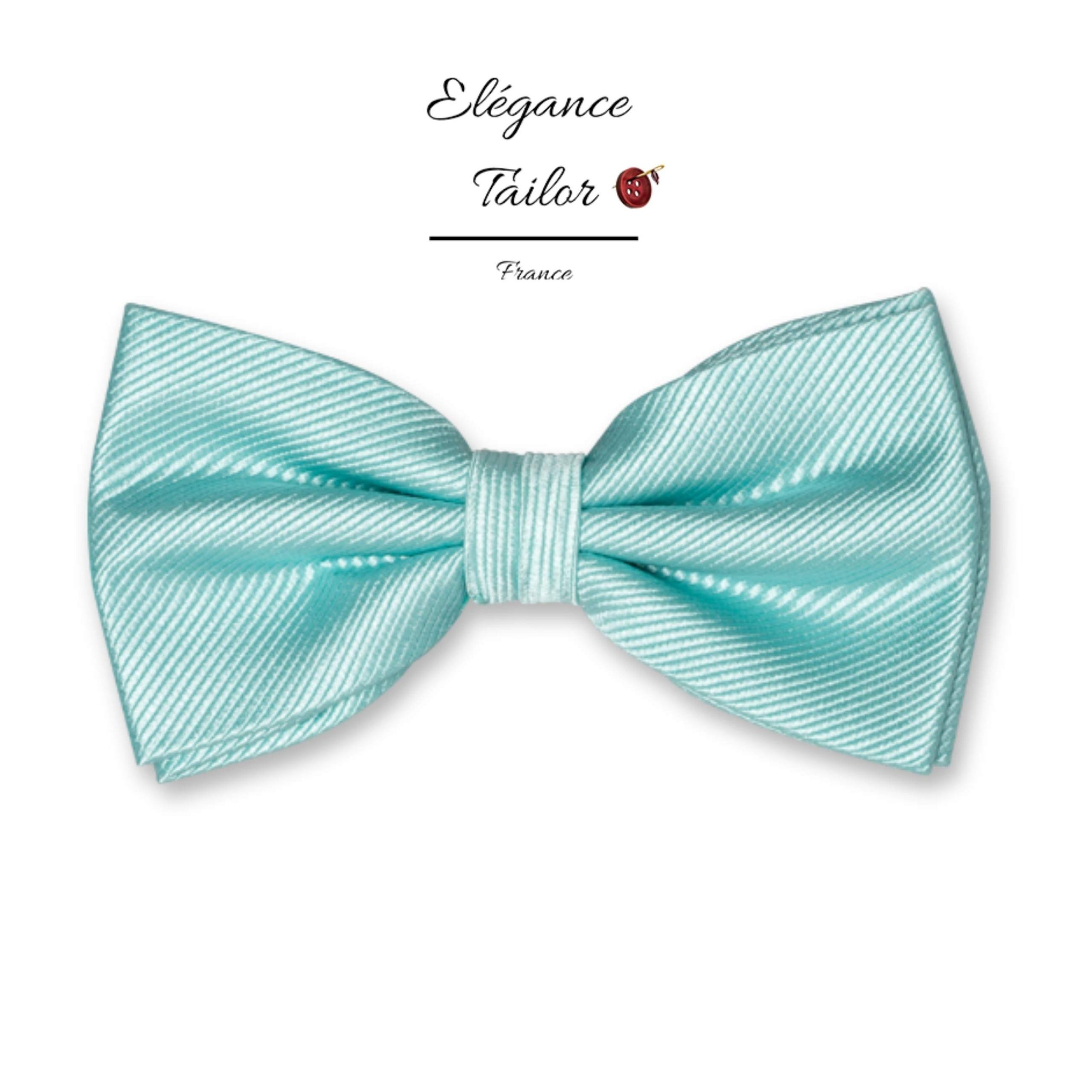 Nœud Papillon chic aqua en Soie