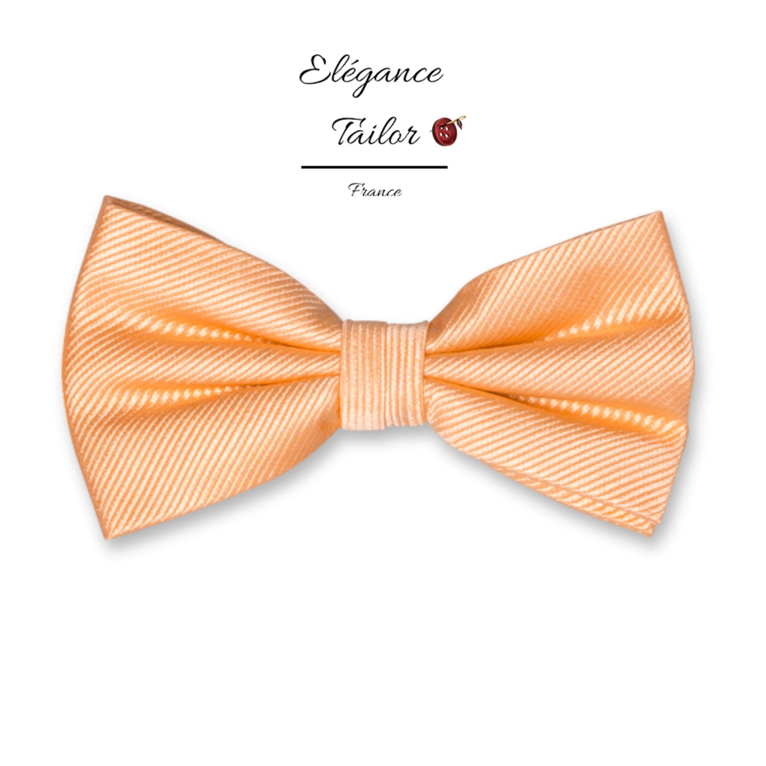 Nœud Papillon l&rsquo;été 2022 Orange Pêche en Soie