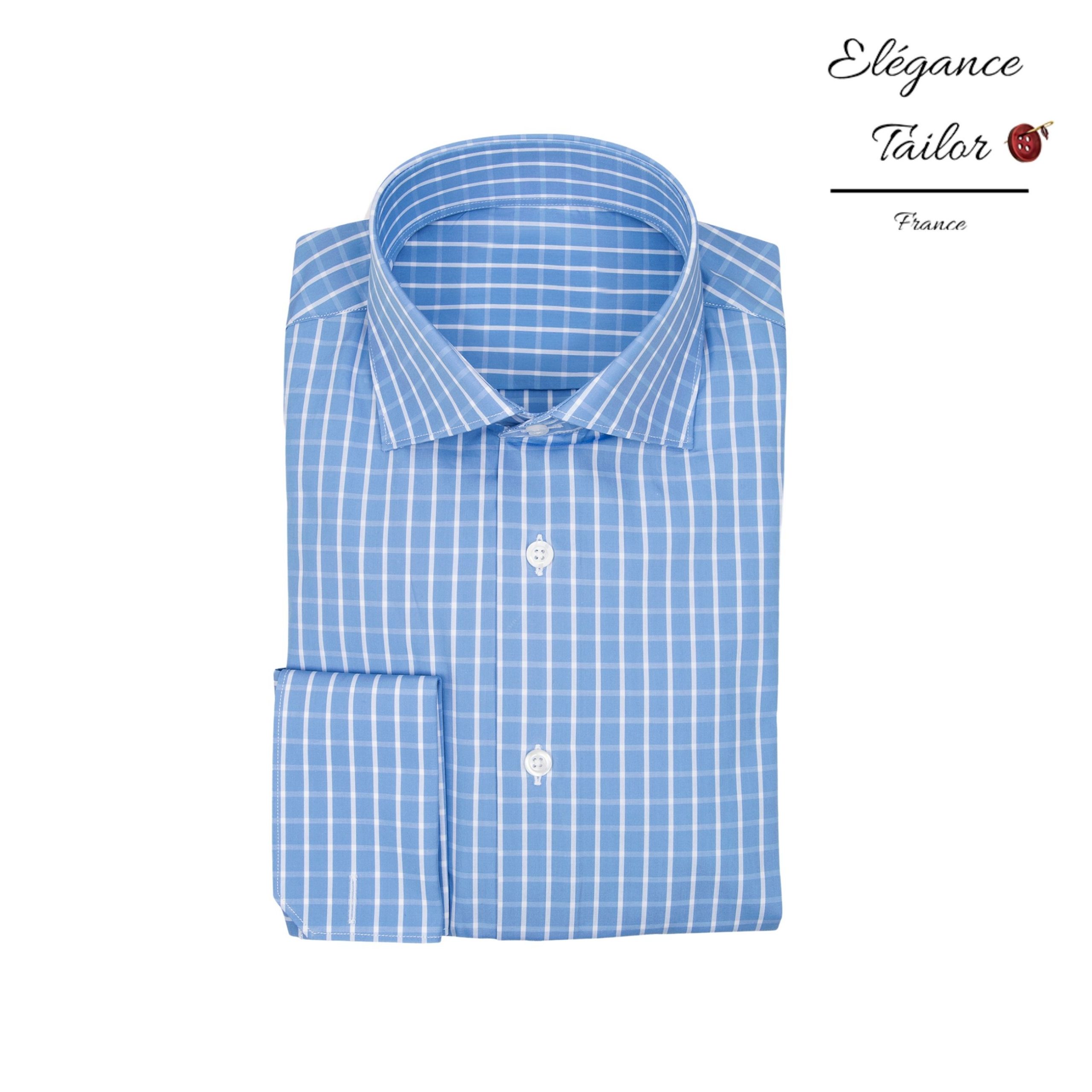 Chemise à carreaux bleu décontractée Modèle 5181