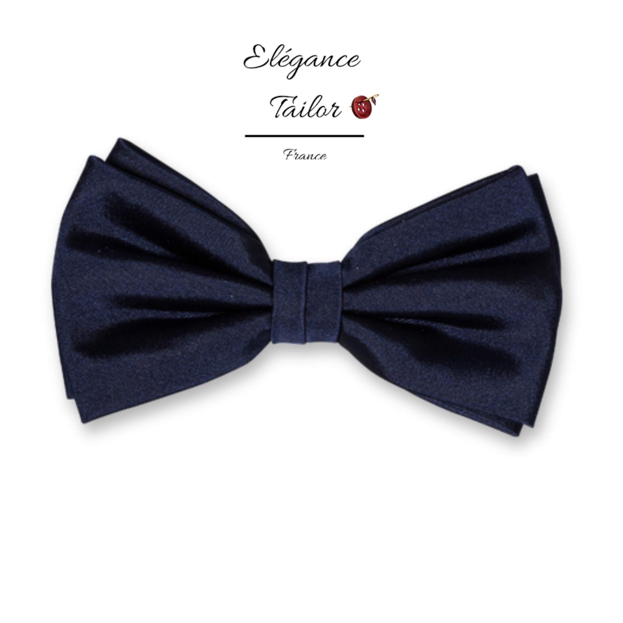 Nœud Papillon Bleu Marine – Satin de Soie