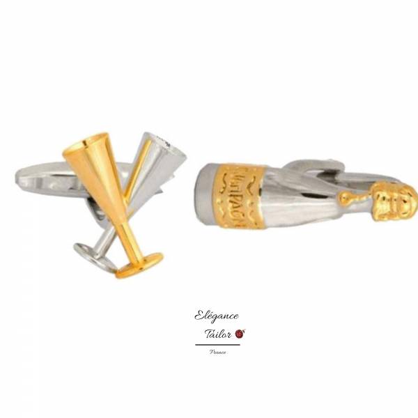 Boutons de Manchette stylés champagne